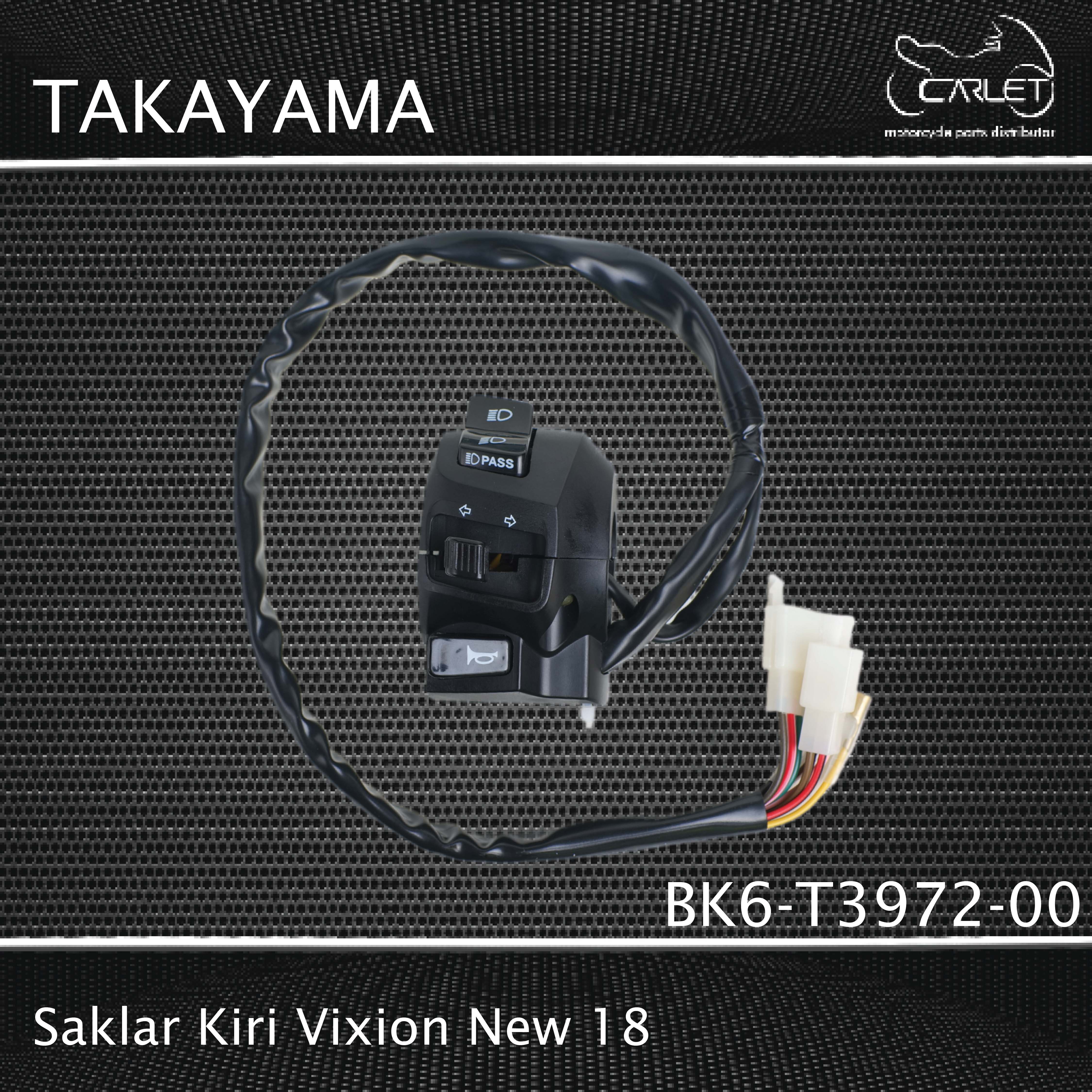 Takayama Saklar / Switch Holder Kiri (L/H) Vixion New 2018 BK6